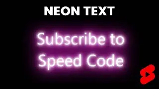 How to Make Neon Text Effect with HTML & CSS | Speed Code