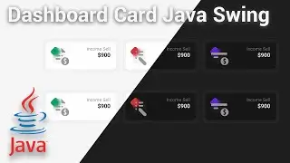 Java Swing Designing Dashboard Card UI With Glassmorphism Icon