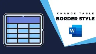 How to change table border style in word