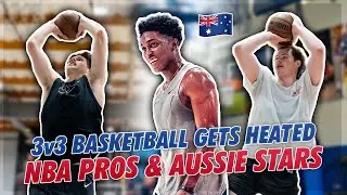 NBA Pro vs Aussie Stars Gets HEATED in 3v3 Basketball! 🔥