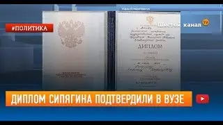 Диплом Сипягина подтвердили в ВУЗе