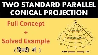 conical projection with two standard parallel