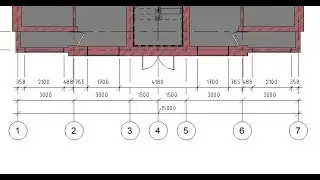 Нанесение внешних размеров в коттедже: Revit