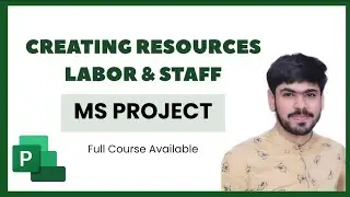 8 Adding Resources in Microsoft Project | Standard Rates, Cost Accrue, Initials, Group, Max Units |