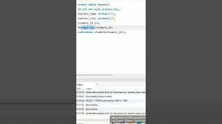 foreign key in sql | #foreignkey | #database  | #sqlserver | #ytshort | #viralvideo