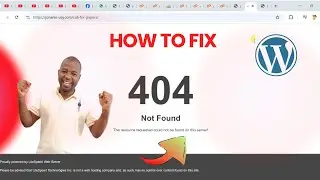 How to Fix 404 Page not Found error wordpress, the resource requested could not be found on this