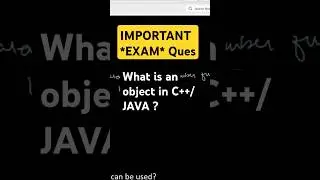 *IMPORTANT EXAM* Questions for C++ / JAVA Programming ?#shorts #youtubeshorts #youtube #shortsvideo