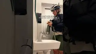 Refilling Water on the Go 🚴 Tiny Faucet Hack! #shorts