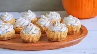 NO-BAKE Mini Pumpkin Cheesecake Bites