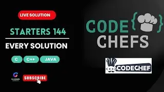 LIVE CODECHEF CONTEST 144 || ALL SOLUTION || STARTERS 144 || CODECHEF|| JAVA || C++  || C || PYTHON