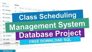 Class Scheduling Database Project