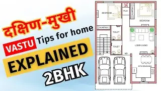 Vastu Tips for South Facing House | 1200 sq ft 2bhk house plans india, #vastu #civilusers