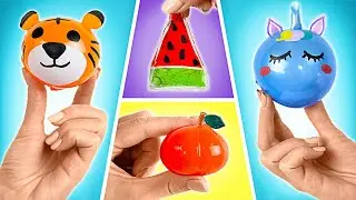 Мастерим волшебные игрушки-антистресс || Быстрые и простые поделки! 🦄