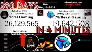 MrBeast Gaming VS Total Gaming (390 Days Timelapse)