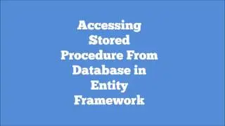 Stored Procedures In Entity Framework!