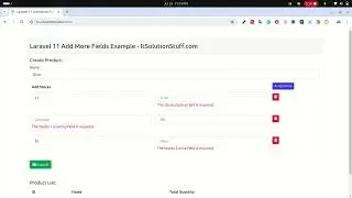 Laravel 11 Add or Remove Multiple Input Fields using jQuery