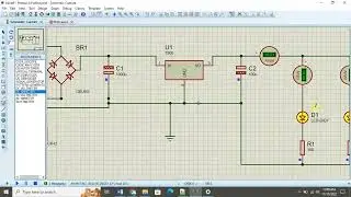 Ampere Meter + Voltmeter Kirchhoff's current law + Proteus Simulation