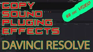 Davinci Resolve How To Save And Copy Sound Plugins Effects From One Project To Another Audio Presets