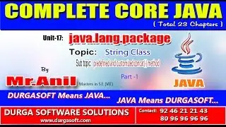 Core Java -java.lang.package-String class - predefined and customized concat(-) method Part -1