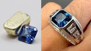 how to make blue sapphire ring for men - jewelry maker