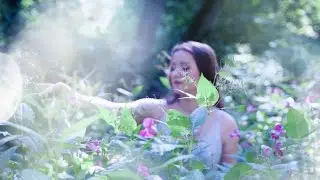 Girl and Nature - Beautiful relax video mood in the style of perfume advertising/Forest videography