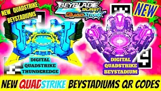 QR CODE QUADSTRIKE DIGITAL BEYSTADIUM + THUNDEREDGE BEYSTADIUM GAMEPLAY +QR CODES BEYBLADE BURST APP