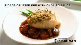 Picada Crusted Cod with Chorizo Sauce