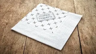 Coffee Napkin Mockup | Tissue Paper PSD Mockup