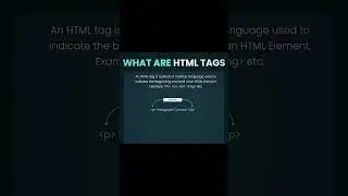 Explain HTML tag. #programming #javascript #html#css#html5 #webdevelopment#webdesign#coding #shorts