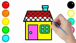 Draw a house and a tree for the children, балдар үчүн үй жана дарак тартуу,ارسم