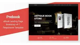 Prebook - eBook Landing Page Responsive Bootstrap 4 Template | Themeforest Website Templates and