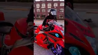 😤 DANGIT! RAN OUT OF GAS!! 😤#LightRoseGold x Nina |  Custom Suzuki Hayabusa #shorts