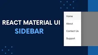 How to create React Material UI Sidebar using Drawer?