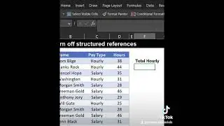 Turn off structured references 