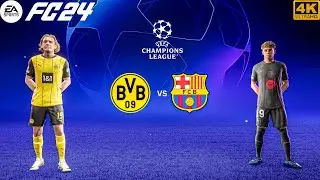 FC 24 - Barcelona Vs Borussia Dortmund - Ft. Yamal | UEFA UCL 24/25 Match | 4K HDR