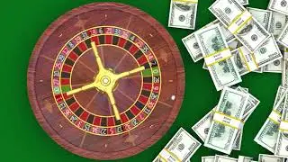 Casino Roulette green screen croma key