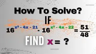 A Nice Exponential Problem Involving Quadratic Equation | Find x | A Nice Olympiad Exponent Problem