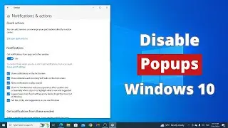 How to Disable Popups in Windows 10