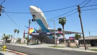 Airbus A350 Emergency Landing On A Gas Station | GTA 5