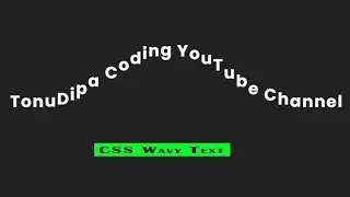 CSS Wavy Text tonudipacoding