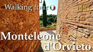 Monteleone dOrvieto (Umbria), Italy【Walking Tour】History in Subtitles - 4K