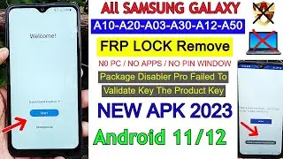 Samsung A03-A10-A12-A50-A30 FRP Bypass | FRP Unlock 2023 Package Disabler Not Work | Google Bypass