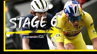 Tadej Pogacar swaps white for yellow jersey in Longwy! | 2022 Tour de France - Stage 6 Highlights