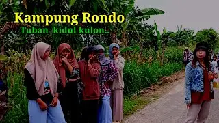 Ndelok sing nonton Jaranan Rondo Ndeso Janda Pedesaan Kampung Tuban Kidul kulon.