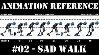 02 - Sad Walk - Character Animation Reference