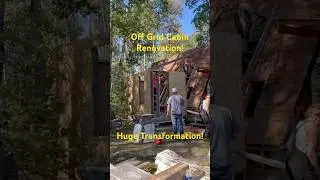 The Off Grid Cabin Gets An Upgrade! Renovations Have Begun!! A Fun Family Build Opens The Cabin Up!!