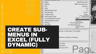 Create Dynamic Sub-Property Type Drop-Down Menus in Real Estate Modeling