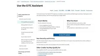 How to use the IRS Earned Income Tax Credit (EITC) Assistant