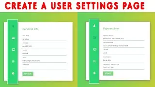 How To Create A User Settings Page Using #html #css #javascript