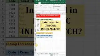 Dynamic index match function in excel #excel #exceltricks #excelshortcuts